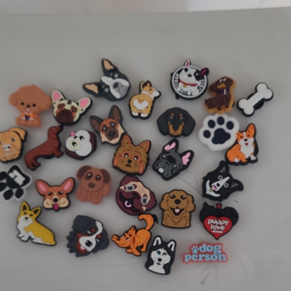 Dog Croc Charms Lot | Jibbitz Shoe Charms | Dog Person Puppy Love